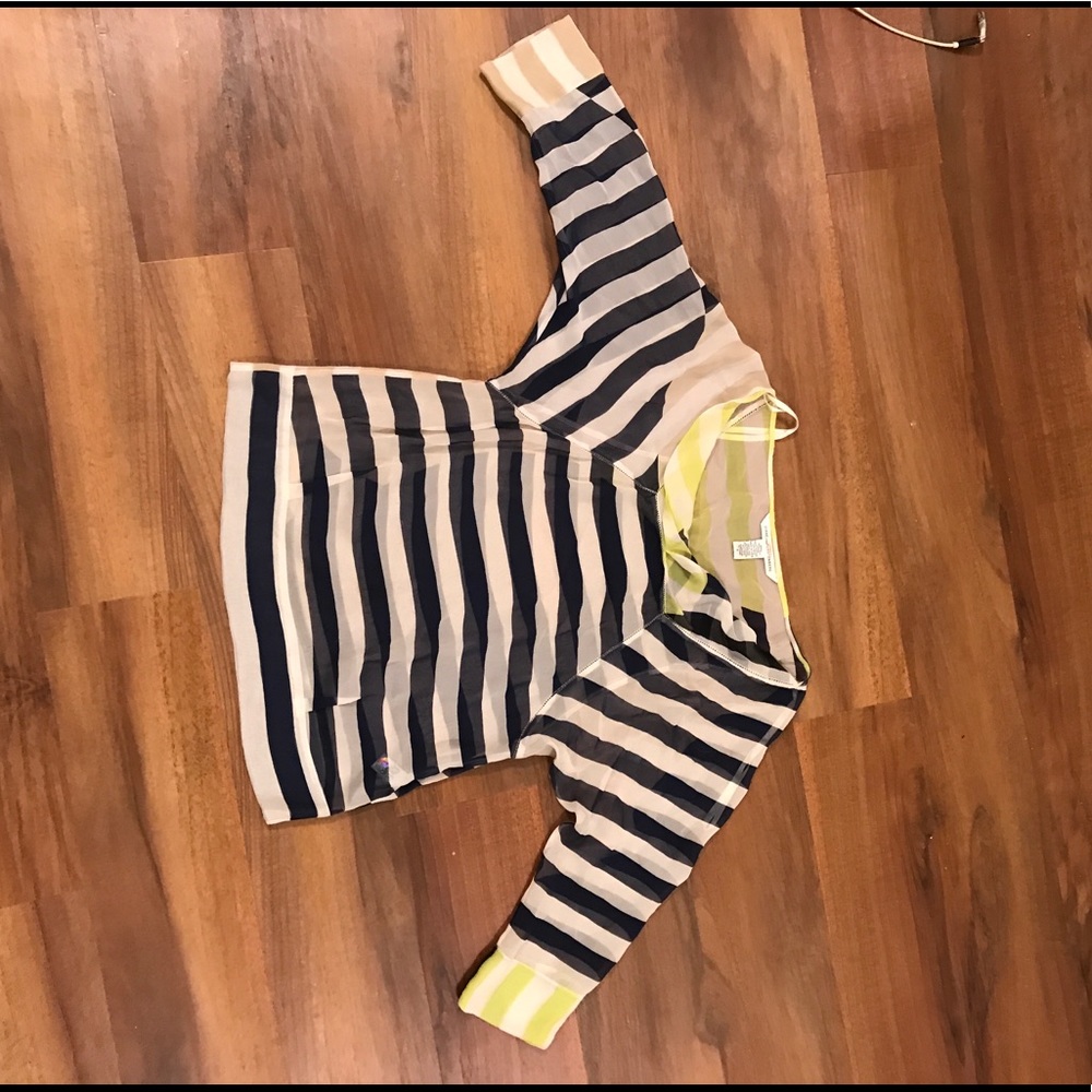 Diane Von Furstenberg Striped Silk Blouse